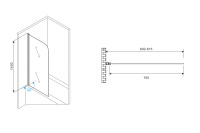 Шторка на ванну ABBER Ewiges Wasser AG52080
