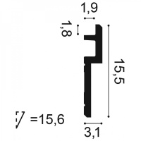 C395 Карниз Orac Decor из полиуретана - Плинтус потолочный