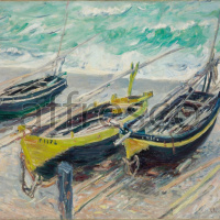 Картина: Клод Моне, Три рыбацкие лодки