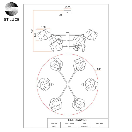 Люстра потолочная ST Luce Portici SL1175.102.06