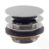 Донный клапан без перелива для ванны click-clack 1”1/2 OMP Tea Clicker 8568.060.6.XD, белый матовый 8568.060.6.XD