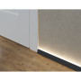 Микроплинтус Laconistiq Light (под подсветку) Черный анодированный 25х16х5х2450мм, 7 зажимов в комплекте