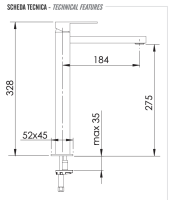 Смеситель для раковины Remer Q-Design QD10LXXL QD10LXXL