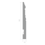 Плинтус напольный из ЛДФ Ultrawood  Base 0004 (2440 x 185 x 18 мм.)