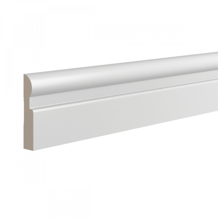 Плинтус напольный из ЛДФ Ultrawood  Base 0010 (2440 x 127 x 25 мм.)