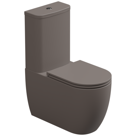 Чаша напольного унитаза биколор GSG Ceramic Design Like LKMBLBI000/029P, White/Tortora Matt LKMBLBI000/029P