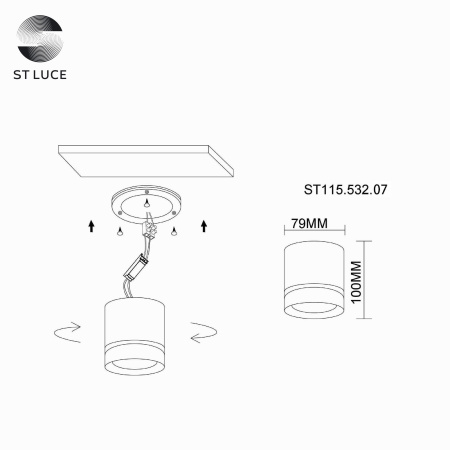 Светильник потолочный ST Luce 7W ST115.532.07