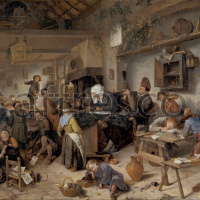 Картина: Ян Стен, Школа для мальчиков и девочек