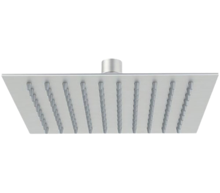 Верхний душ с шарнирным соединением 40 см Remer INOX SS357UFS40X, нержавеющая сталь SS357UFS40X