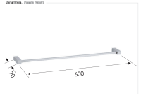 Полотенцедержатель 60 см Remer SQ SQ30CR SQ30CR