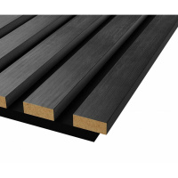 Акустические стеновые панели, 600х600 мм, войлок, рейки МДФ, дуб графит