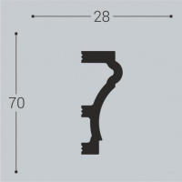 Наличник из XPS Polymer Н7 70-28 Bello Deco