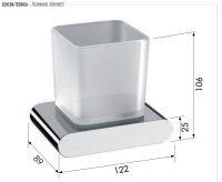 Стакан Remer Lounge LN15NP, никель брашированный LN15NP