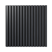 Акустическая стеновая панель, черный войлок, 600х600х21мм, рейки МДФ, шпон дуб антрацит темно-серый