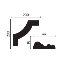 Декоративный уголок из дюрополимера C1-DD400 Decor-Dizayn - угловой элемент (комплект 4 шт.)
