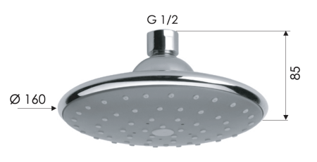 Верхний душ с шарнирным соединением 16 см Remer 354PLX 354PLX