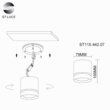 Светильник потолочный ST Luce 7W ST115.442.07