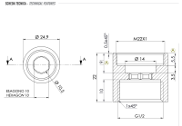 Переходник 1/2"г*М22г Remer 83RD12F22F 83RD12F22F