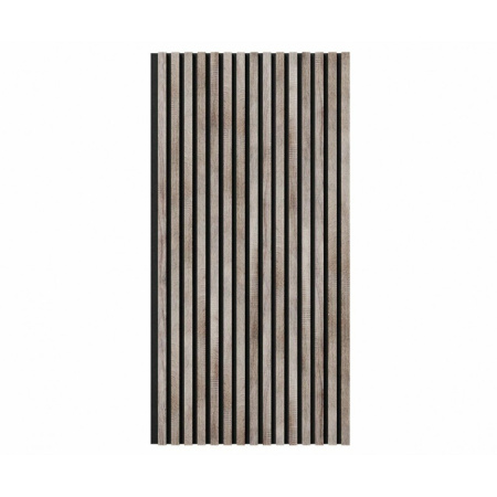 Акустические стеновые панели, 1200х600 мм, войлок, рейки МДФ, дуб дымчатый