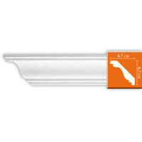 Плинтус потолочный гладкий DECOMASTER DS-336AF гибкий (67*67*1200мм)