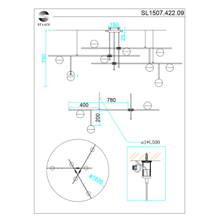 Люстра потолочная ST Luce Albero SL1507.422.09