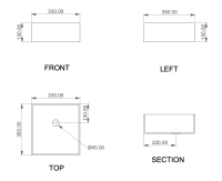 Раковина накладная 33х35 см GSG Ceramic Design Box BXLA33001, белый матовый BXLA33001
