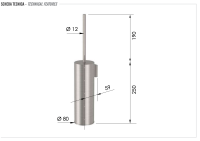 Ершик настенный Remer INOX SSXI66, нержавеющая сталь SSXI66