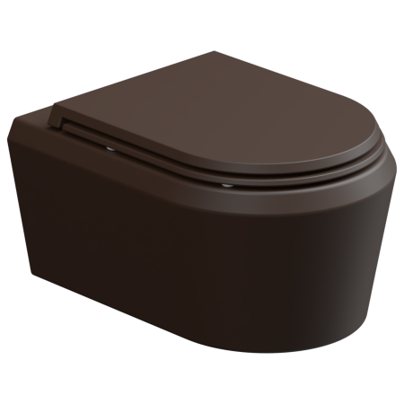 Чаша подвесного унитаза GSG Ceramic Design Cruise CRWCSO035, Cacao Matt CRWCSO035