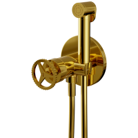 Гигиенический душ со смесителем Remer Chrono CH65WDO, золото глянцевое CH65WDO