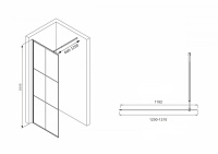 Душевая перегородка ABBER Immer Offen AG62120B8
