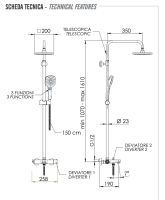 Душевая система c изливом Remer Infinity I34A8CPAD20 I34A8CPAD20