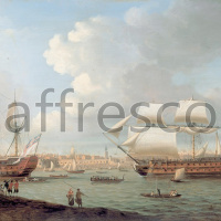 Картина: Dominic Serres, Foudroyant and Pegase entering Portsmouth Harbour