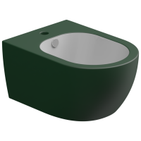 Биде подвесное биколор GSG Ceramic Design Like LKBISOBI000/036, White/Smeraldo Matt LKBISOBI000/036