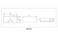 Раковина накладная ABBER Rechteck AC2204MBG зеленая матовая