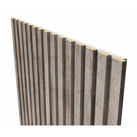 Акустические стеновые панели, 2750х600 мм, войлок, рейки МДФ, дуб дымчатый