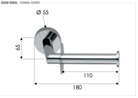 Бумагодержатель Remer Guest GS61BG, золото брашированное GS61BG