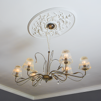 Розетка потолочная с рисунком  1.56.041 из полиуретана Европласт - Орнаментальная розетка