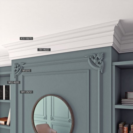 Напольный плинтус Bello Deco П9 140-22 из XPS Polymer