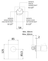 Смеситель для душа Remer Edge EG530BG, золото брашированное EG530BG