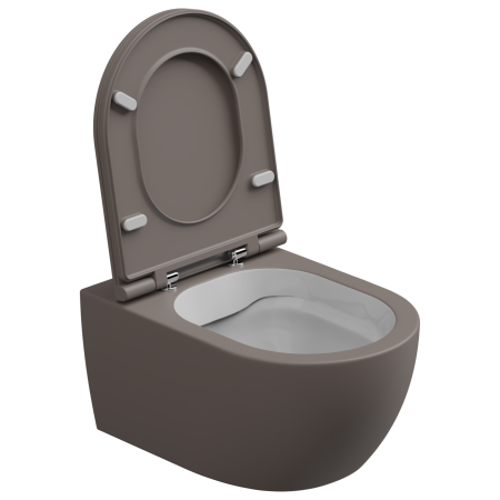 Чаша подвесного унитаза биколор GSG Ceramic Design Like LKWCSOBI000/029, White/Tortora Matt LKWCSOBI000/029