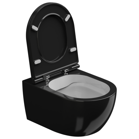 Чаша подвесного унитаза биколор GSG Ceramic Design Like LKWCSOBI000/002, White/Black Shiny LKWCSOBI000/002