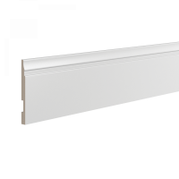Плинтус белый окрашен Ultrawood арт. Base 5214 p (2000 x 133 x 12 мм.)