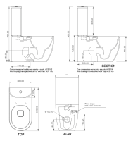 Чаша напольного унитаза биколор GSG Ceramic Design Like LKMBLBI000/001P, White/White Matt LKMBLBI000/001P