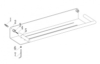 Полка большая ABBER Osten 316 AA1863BGG оружейная сталь брашированная