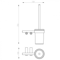 Щетка для туалета ABBER Osten 316 AA1832BG золото брашированное