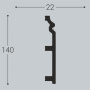 Напольный плинтус Bello Deco П9 140-22 из XPS Polymer