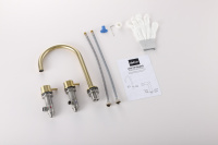 Смеситель ABBER Wasser Kreis 316 AF8108BG-M для раковины, золото брашированное