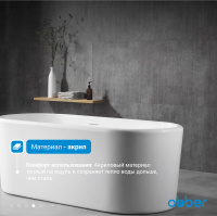 Акриловая ванна ABBER AB9272-1.6 белая