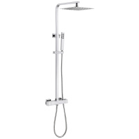 Душевая стойка ABBER Daheim AF8260L с термостатом без излива, хром