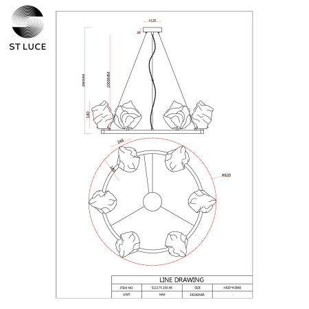Люстра подвесная ST Luce Portici SL1175.103.06